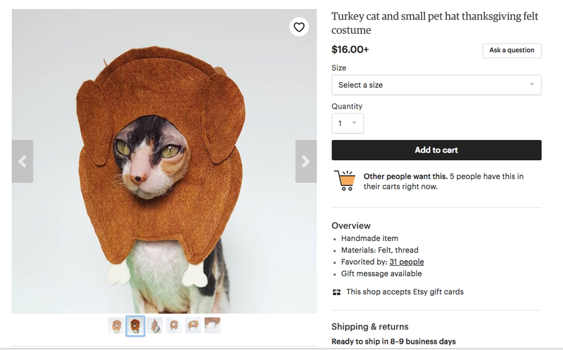 Illustration for article titled Dress Your Pet Up As a Turkey On Thanksgiving